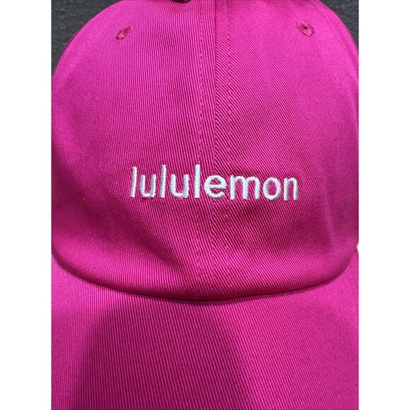 NWT Lululemon Unisex Classic Ball Cap Wordmark Color Magenta/White Size L/XL main image 8
